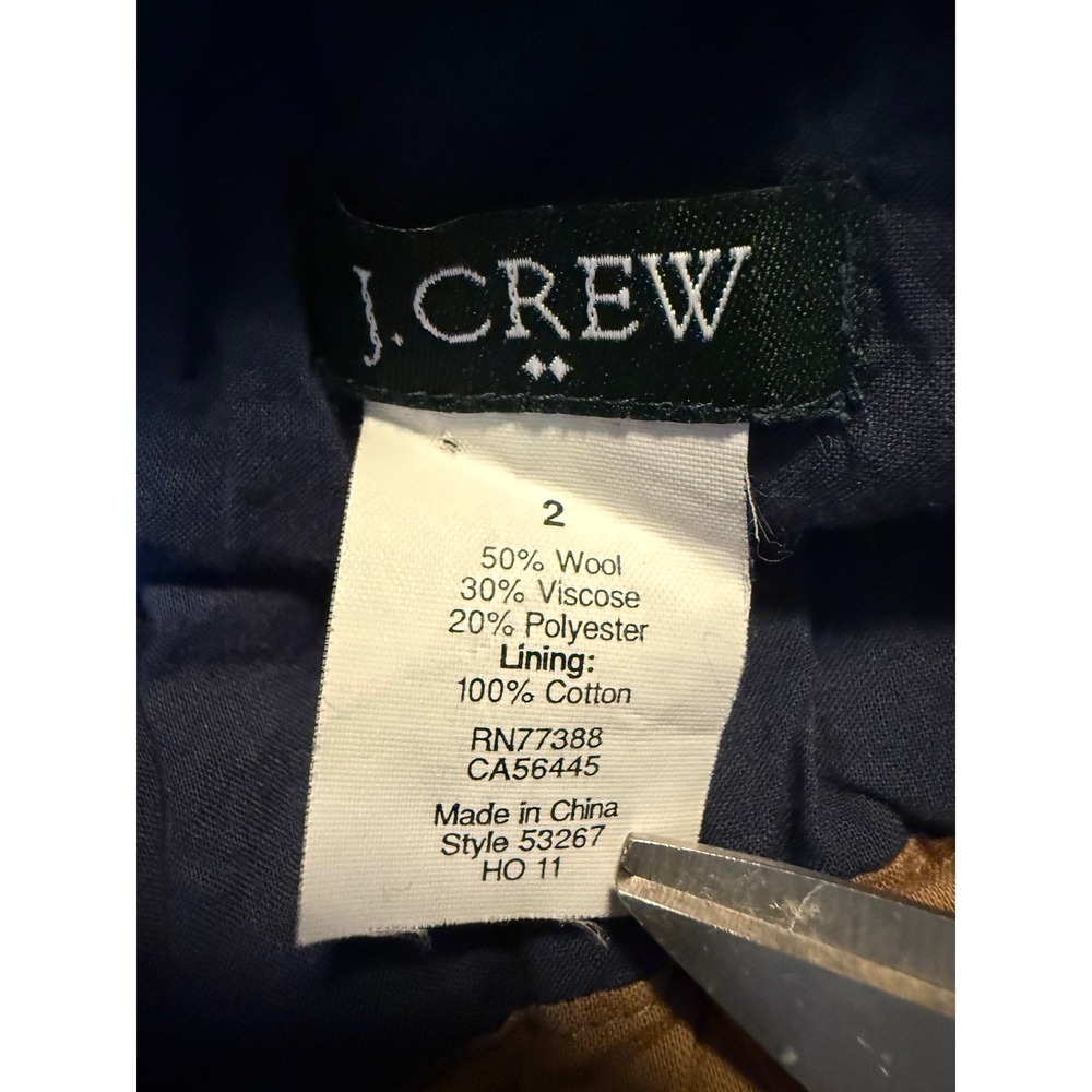 J. Crew Plaid Wool Blend y2k 2 Red Black Orange academia‎ preppy whimsi boho - Picture 3 of 3